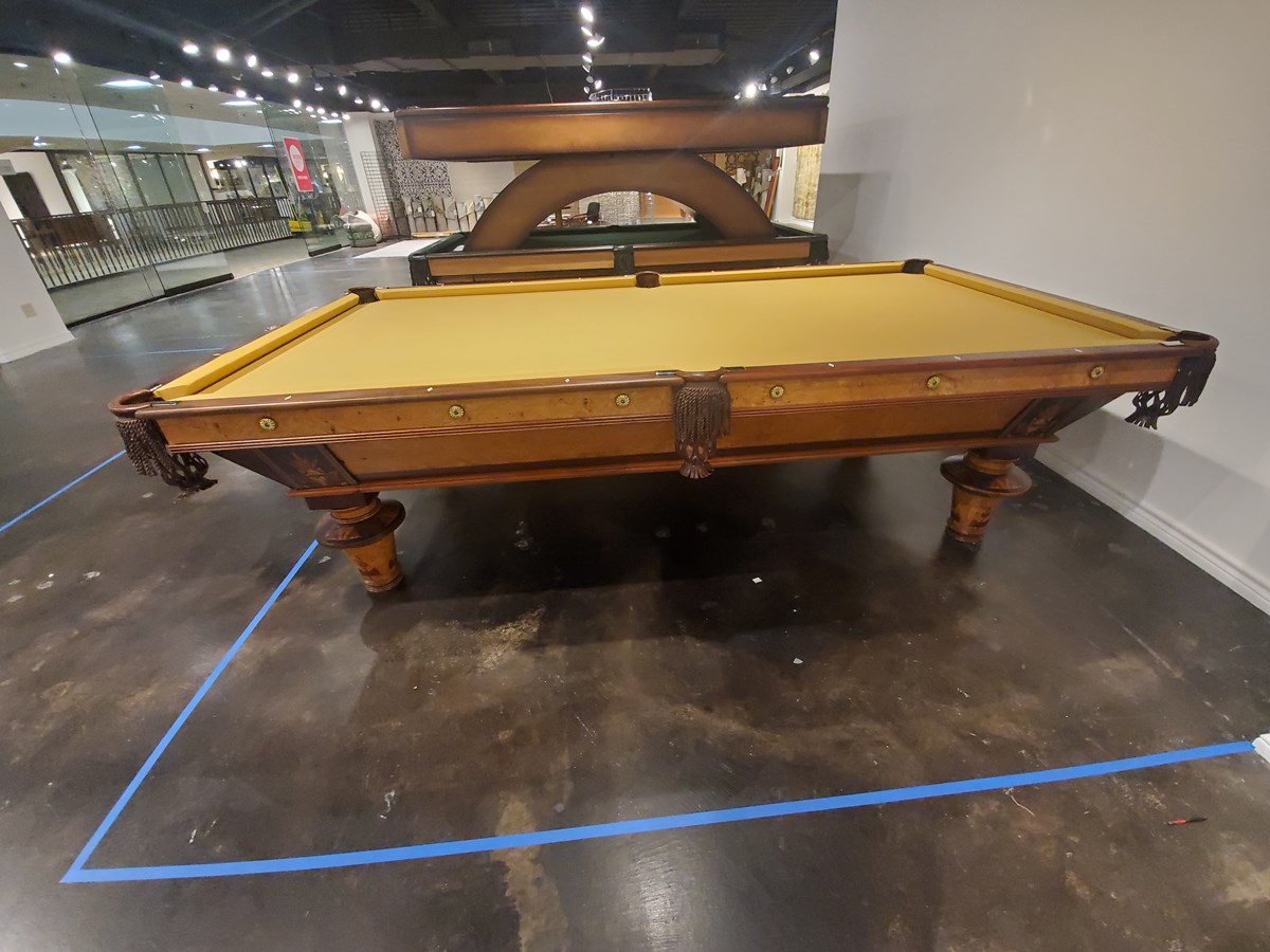 Brunswick 1910 Amaranth 9' Antique Pool Table